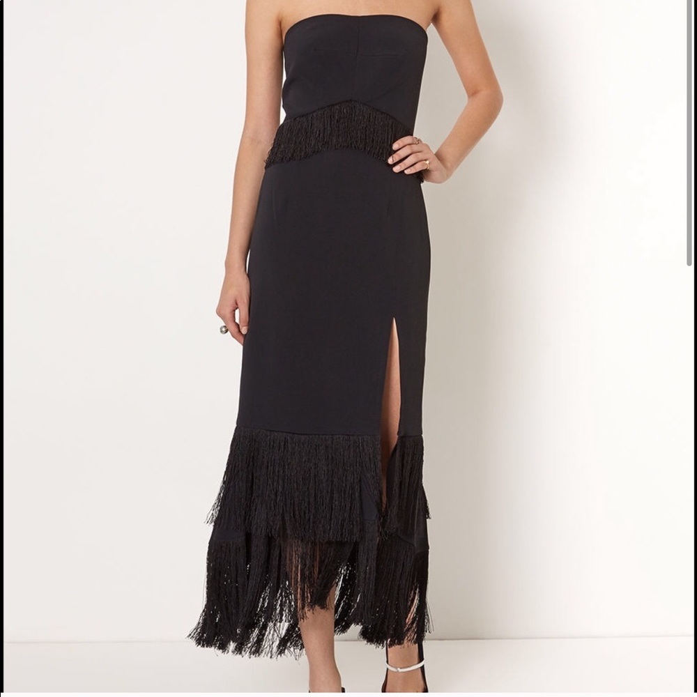 Black fringe dress